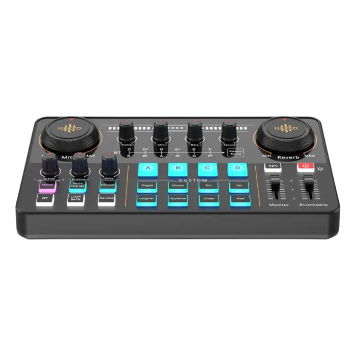 Mixer y Tarjeta de Sonido Luucco MI-2 USB-CBluetoothAux Negra MILUC00017 (1).webp