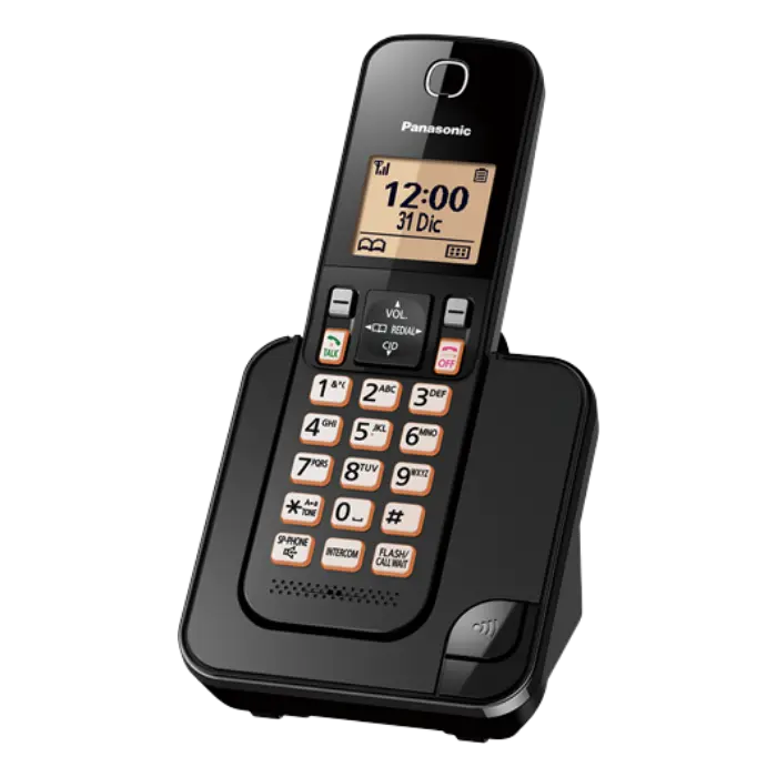 Teléfono Inalámbrico Panasonic DECT LCD ID Llamada Negro KX-TGC350LAB (1).webp