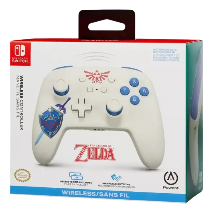 Control Power A Nintendo Switch Zelda Sworn Protector Inalámbrico BlancoAzul PWA-A-02971 (6).webp