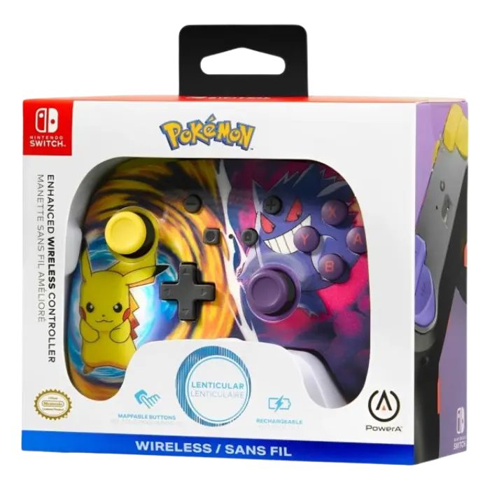Control Power A Nintendo Switch Pokemon Pikachu vs. Gengar Inalámbrico PWA-A-13341 (6).webp