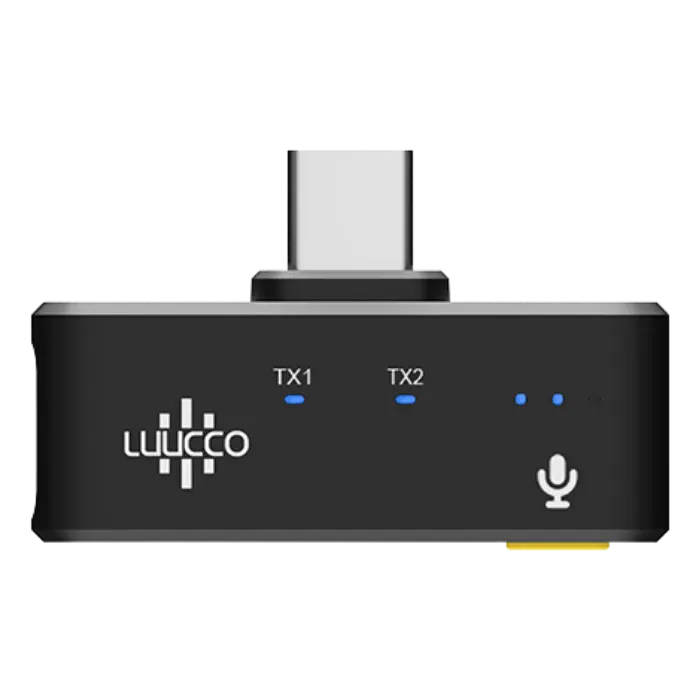 Micrófono Inalámbrico Luucco MiniPods K2 USB-C 2 Transmisores1 Receptor Negro MILUC00010 (1).webp