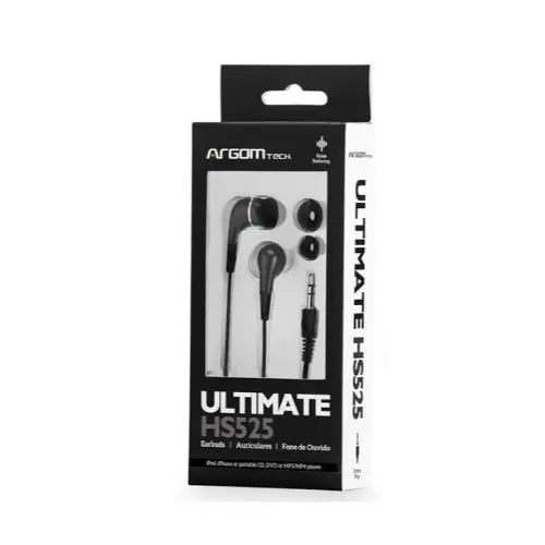 Audífonos Argom con Reducción de Ruido Negro ARG-HS-0525B.webp