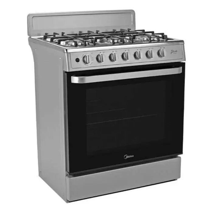Cocina de Gas Midea 30″ 6 Quemadores Silver MGS30FS1BEABG (1).webp