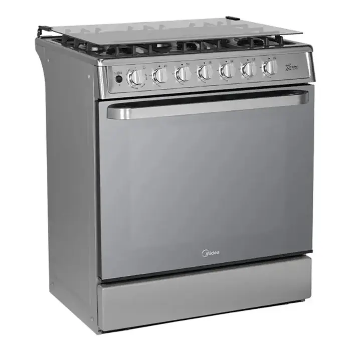 Cocina de Gas Midea 30″ 6 Quemadores Plateada MGS30FS1LEAMSS (1).webp