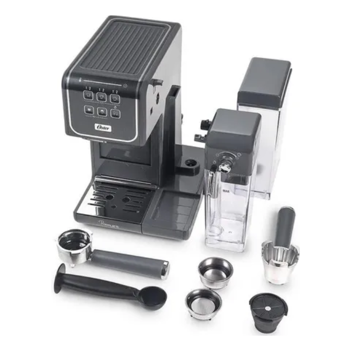 Maquina de Espresso Oster Primalatte Panel Táctil Gris BVSTEM6801M
