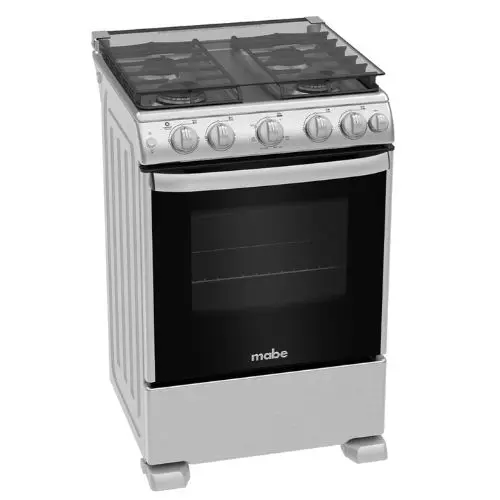 Cocina de Gas Mabe 24″ con Tapa de Vidrio Templado Acero Inoxidable EM6038CFIX0.webp