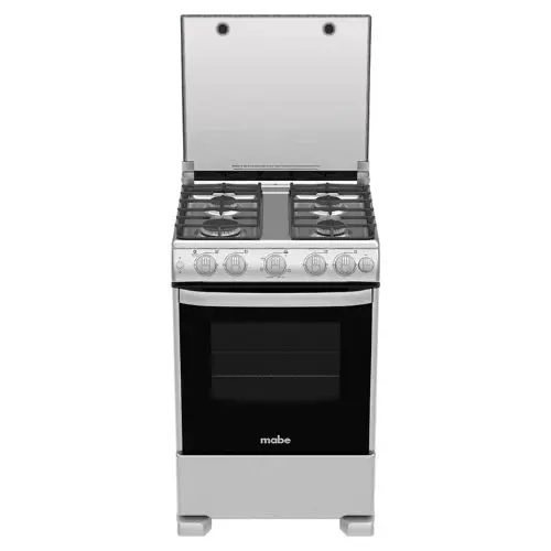 Cocina de Gas Mabe 24″ con Tapa de Vidrio Templado Acero Inoxidable EM6038CFIX0 (2).webp
