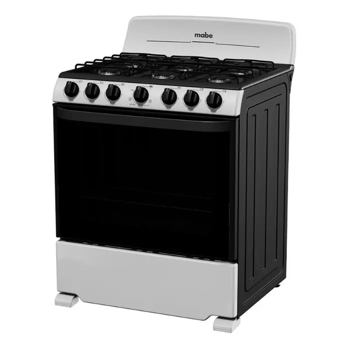 Cocina de Gas Mabe 30″ 6 Quemadores PlateadaNegro EM7622BAPS2 (2).webp