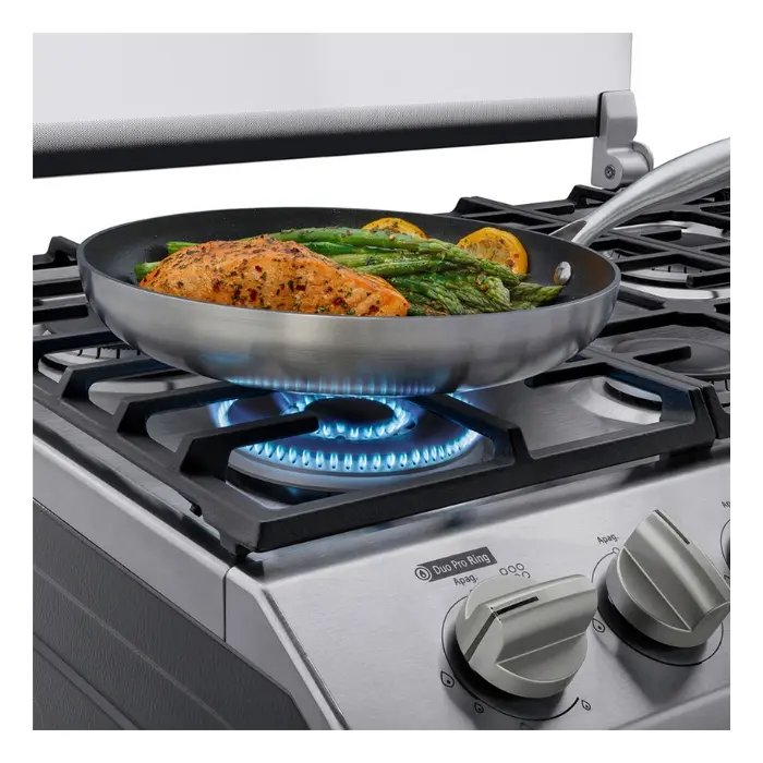 Cocina de Gas Mabe 30″ 6 Quemadores PlateadaNegro EMH7613DTSS0 (5).webp