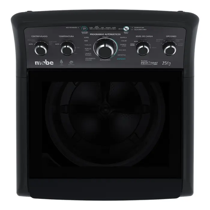 Lavadora Automática Mabe Aqua Saver Green 25kg Carga Superior Negra LMP75205WDAB0 (3).webp