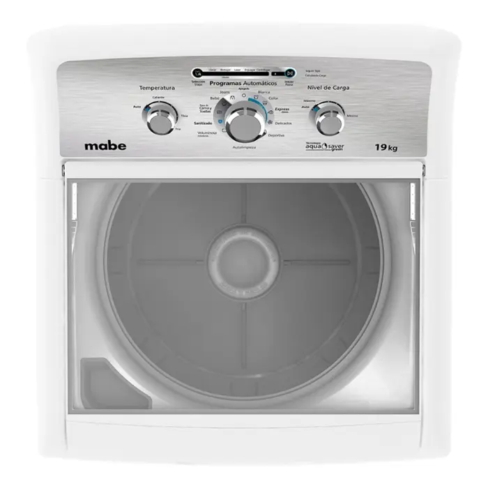 Lavadora Automática Mabe Aqua Saver Green 19kg Carga Superior Blanca LMA79113VBAB0 (3).webp