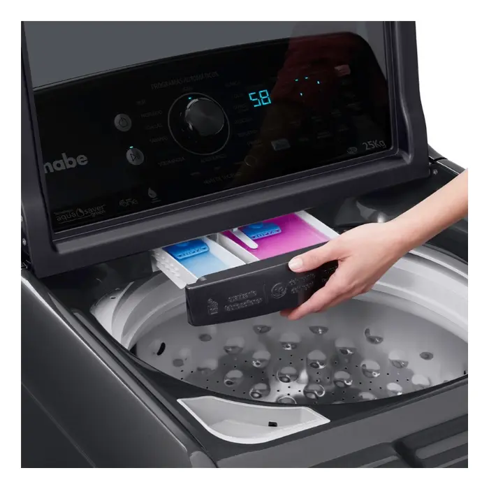 Lavadora Automática Mabe 25kg Carga Superior Negra LMP75201WDAB0 (6).webp