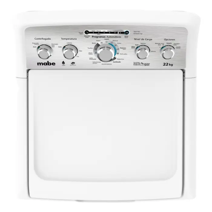 Lavadora Automática Mabe Aqua Saver Green 22kg Carga Superior Blanca LMA72215CBAB0 (3).webp