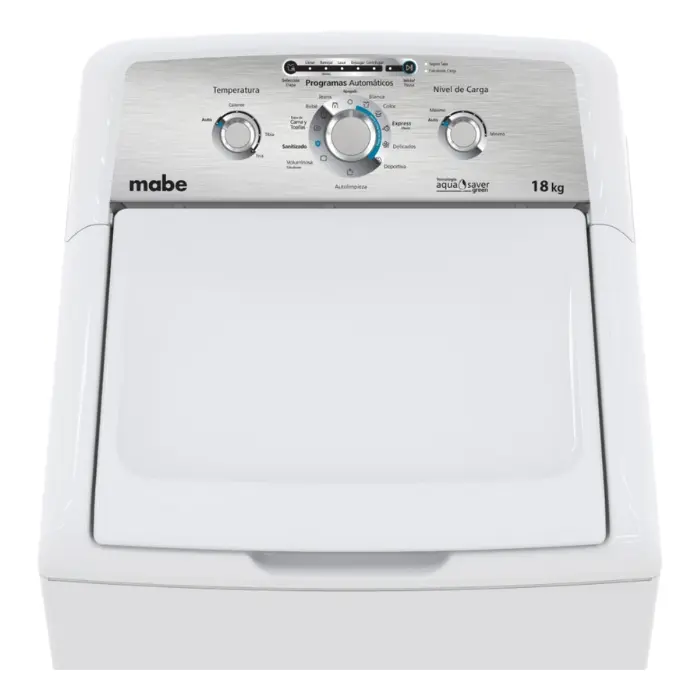 Lavadora Automática Mabe Aqua Saver Green 18kg Carga Superior Blanca LMA78113CBAB0 (3).webp