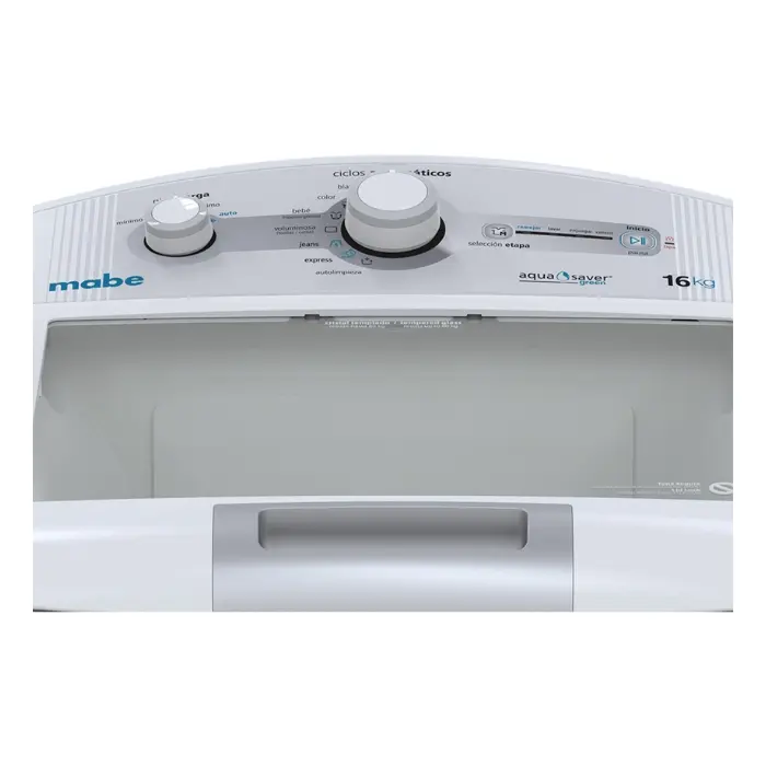 Lavadora Automática Mabe Aqua Saver Green 16kg Carga Superior Blanca LMA46102VBAB0 (4).webp