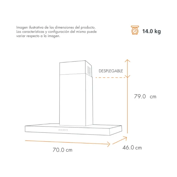 Campana de Pared Mabe 28″ 800m3hr Plateada IO7017CP3I (2).webp