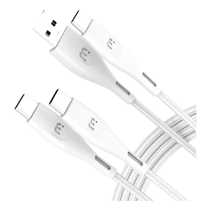 Cable de Carga MyBat Pro USB-A a USB-CUSB-C a USB-C 2-Pack Blanco RCBCACCMO002 (1).webp