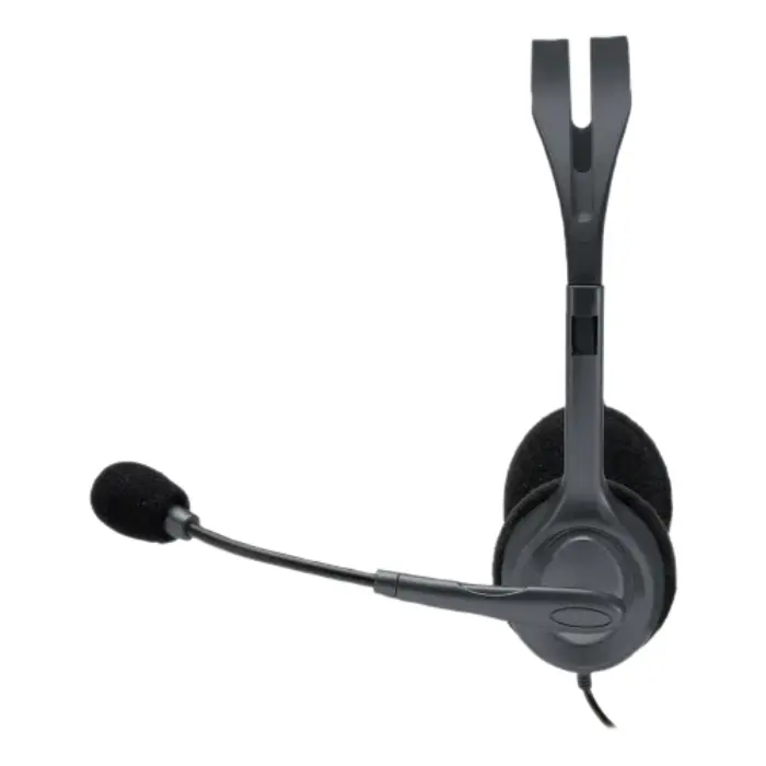 Headset Logitech Stereo H111 Alámbrico Aux 3.5mm con Micrófono Negro 981-000612 (2).webp