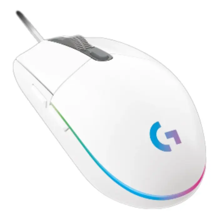 Mouse Logitech G203 LightSync Alámbrico USB-A 8.000DPI Blanco 910-005791 (1).webp