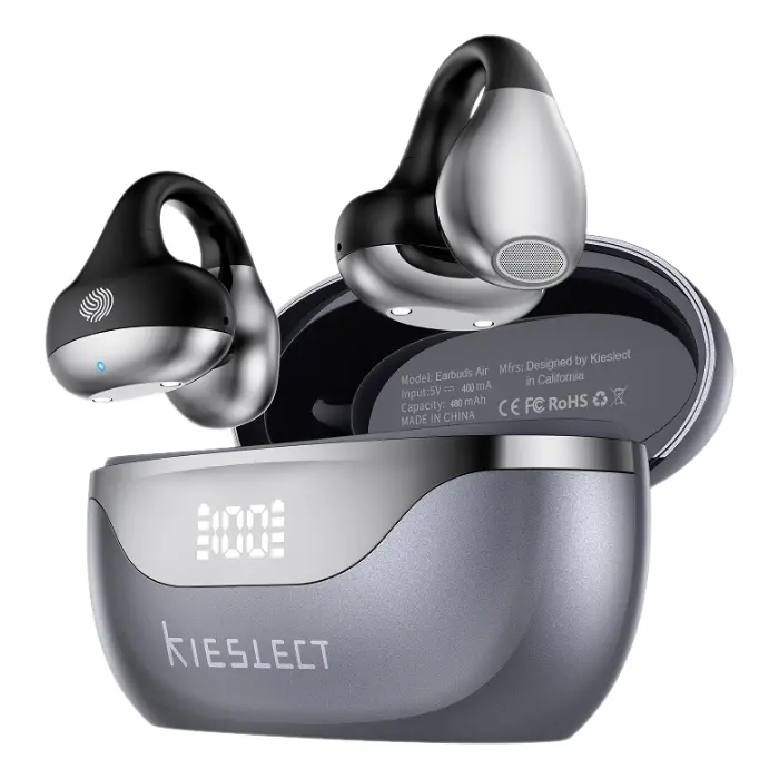 Audífonos Inalámbricos Kieslect Earbuds Open Clip AI Negros (1).webp