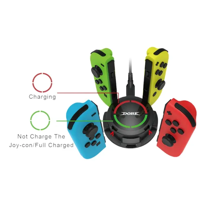 Base de Carga Dobe para Joy-Con Nintendo Switch Negra TNS-19183 (2).webp