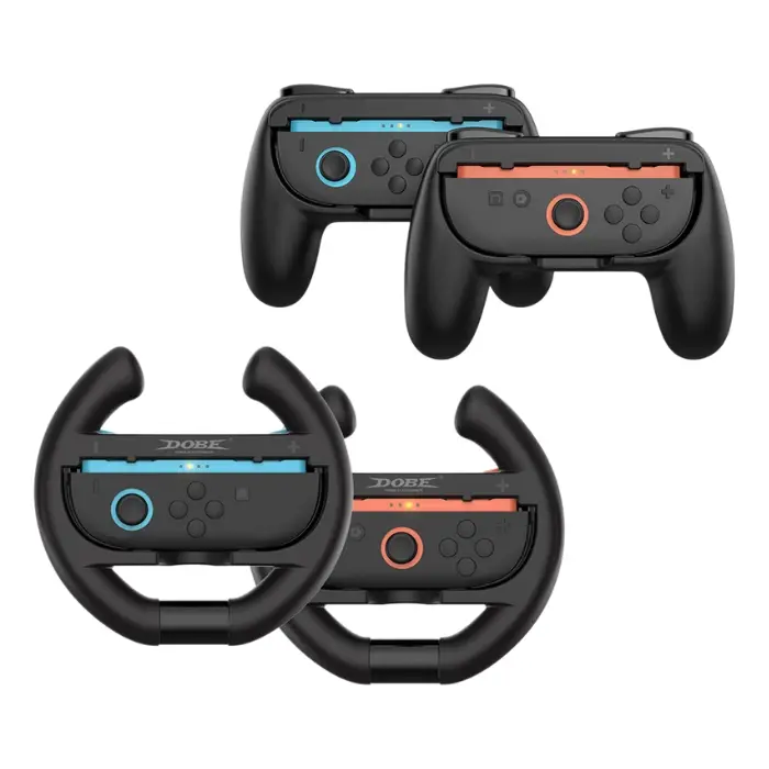 Empuñadura y Volante de Control Dobe Nintendo Switch 2 4-Pack Negro TNS-5109 (1).webp