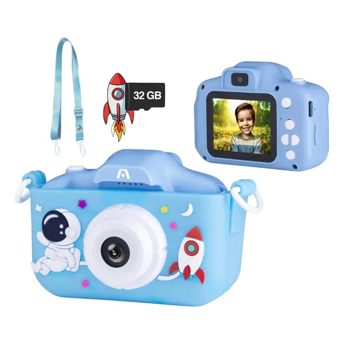 Cámara Digital Argom Magic Pix81 Kids 40MP 32GB USB-C Azul ARG-AC-9181BL (2).webp