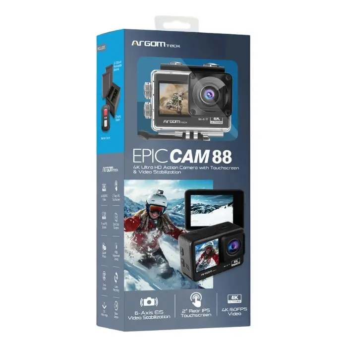 Cámara Argom Epic 88 4K UHD Doble Pantalla Touch Negra ARG-AC-9188BK (3).webp