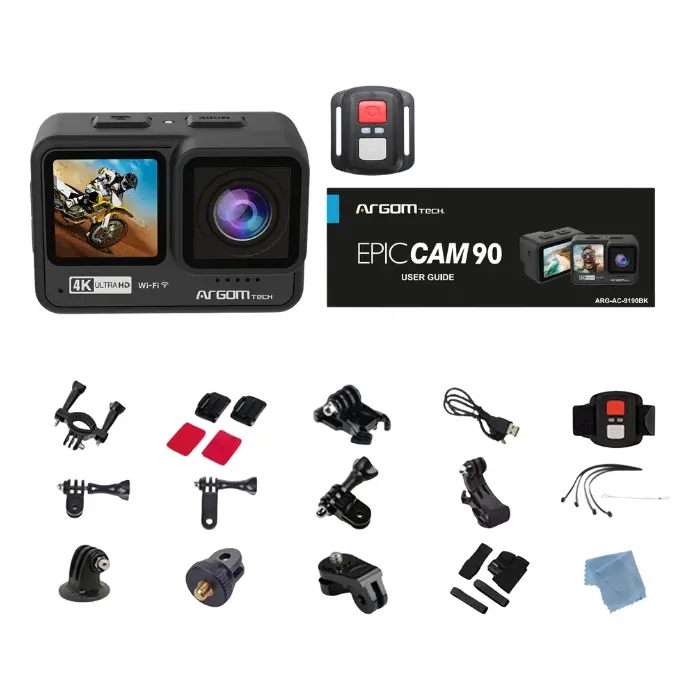 Cámara Argom Epic 90 4K UHD 60FPS Doble Pantalla Touch Negra ARG-AC-9190BK (2).webp