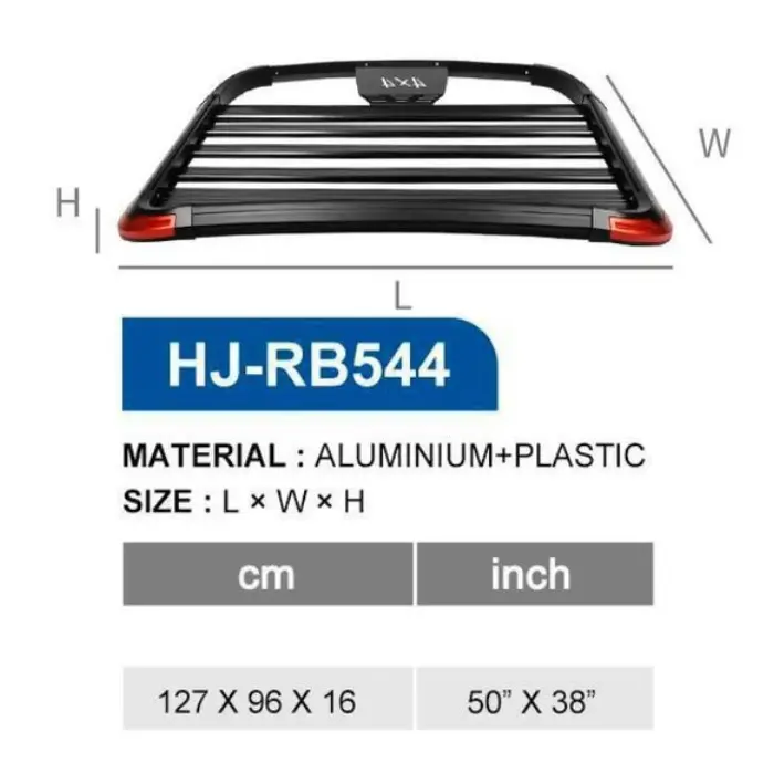 Canasta Portaequipaje Trip RB544 127cm x 96cm Aluminio Plateada HJ-RB544 (2).webp