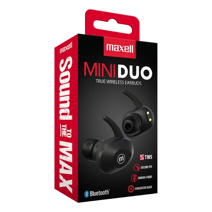 Audífonos Inalámbricos Maxell Mini Duo Negro 348481 (2).webp