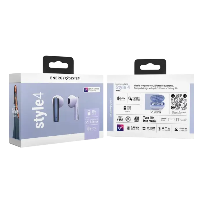 Audífonos Inalámbricos Energy Sistem Style 4 Violeta 453498 (3).webp