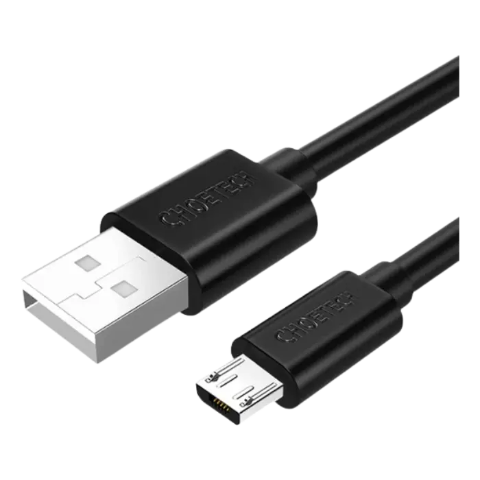 Cable de USB a Micro USB Choetech Carga Rápida 1mt Negro SMT0009 (2).webp