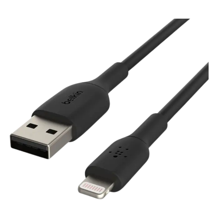 Cable de Lightning a USB-A Belkin 1mt Carga Rápida Negro CAA001BT1MBK (1).webp