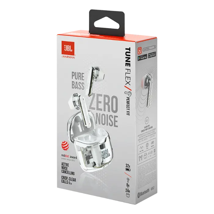 Audífonos Inalámbricos JBL Tune Flex BlancoTransparente JBLTFLEXGWHTAM (3).webp