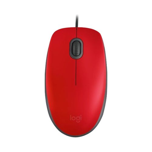 Mouse Alámbrico Logitech M110 Silent Rojo 910-006755
