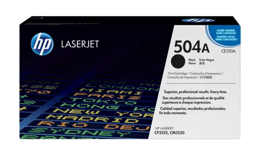Cartucho de Tóner HP Negro #504 5000 pgs CE250A