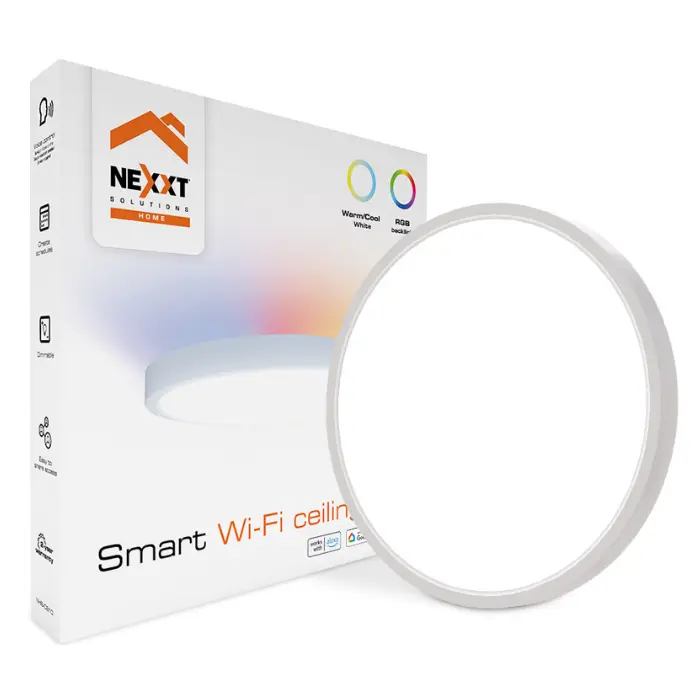 Lámpara de Techo Inteligente Nexxt Solutions Wi-Fi RGB CCT de12 pulgadas 110V NHB-C810