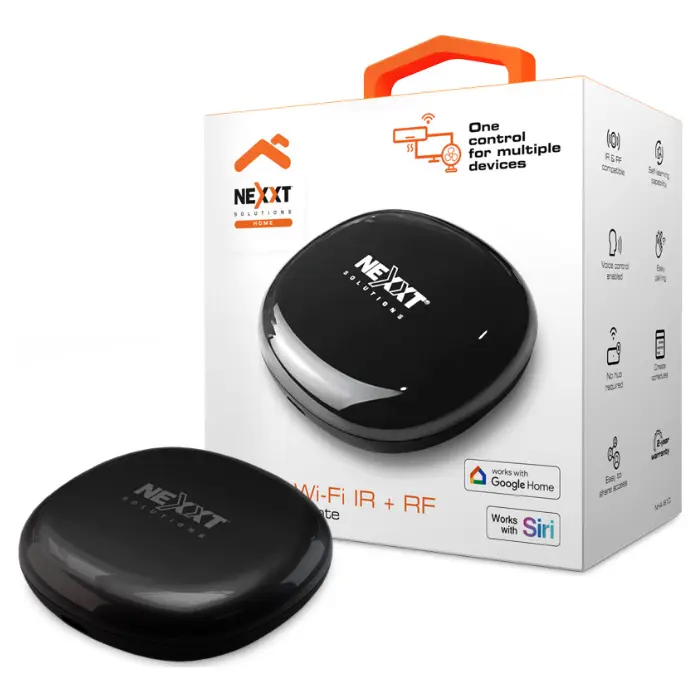 Control universal Nexxt Solutions Inteligente Smart IR+RF Negro NHA-I610