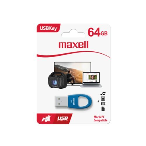 Memoria USB 2.0 Maxell 64GB Azul 348399