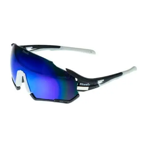 Lentes de Sol Deportivos Fitwell 919 Negro/ Blancos SS919C03