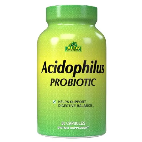 Suplemento Probiótico Alfa Vitamins Acidophilus Probiotic 60 Cápsulas 96-A