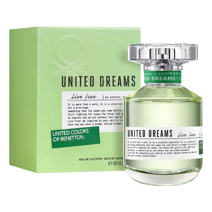 Perfume Benetton United Dreams Live Free EDT 80ml Mujer