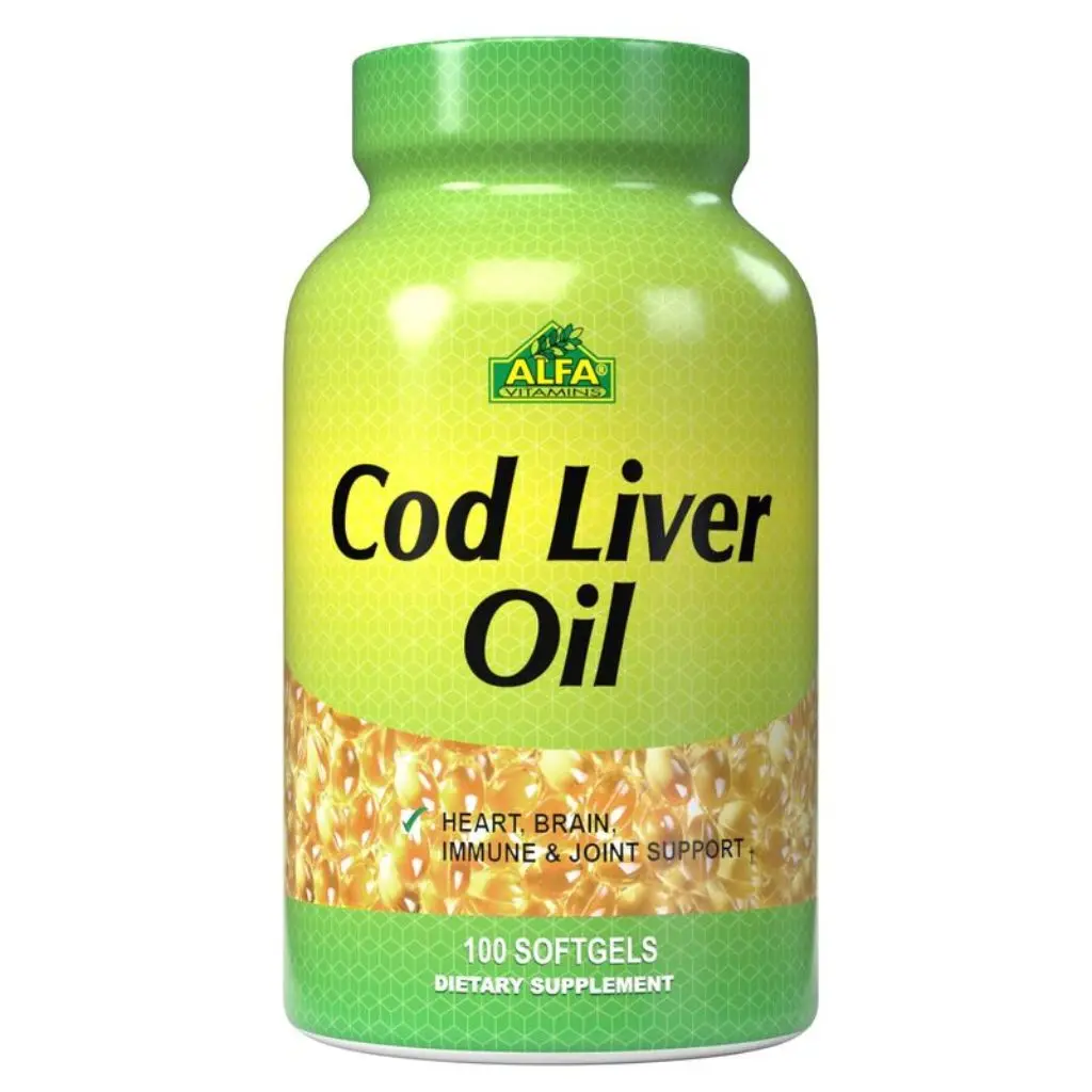 Suplemento Dietético Alfa Vitamins Cod Liver Oil 100 Cápsulas Blandas 82-A