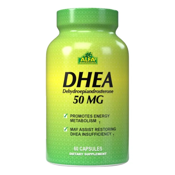 Suplemento Nutricional Alfa Vitamins DHEA 50mg 60 Cápsulas 124-A