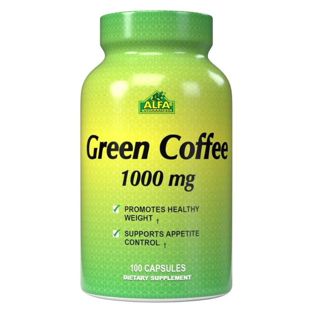 Suplemento Dietético Alfa Vitamins Green Coffee 1000mg 100 Cápsulas 294-A