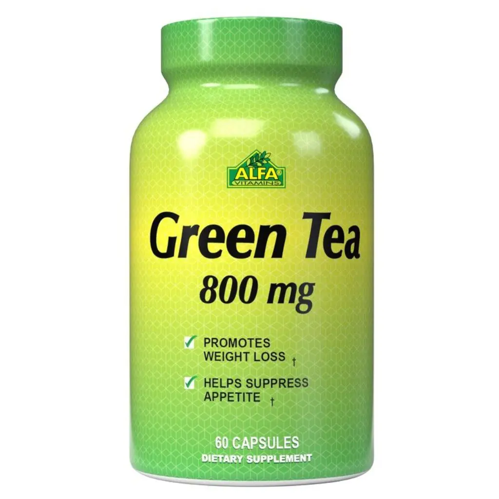 Suplemento Dietético Alfa Vitamins Green Tea 800mg 60 Cápsulas 160-A