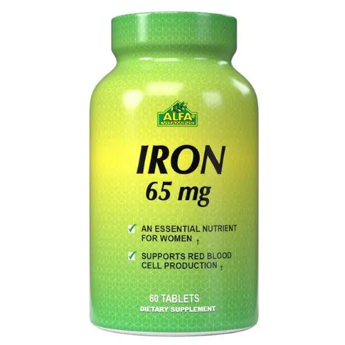 Suplemento Dietético Alfa Vitamins Iron 65mg 60 Tabletas 89-A