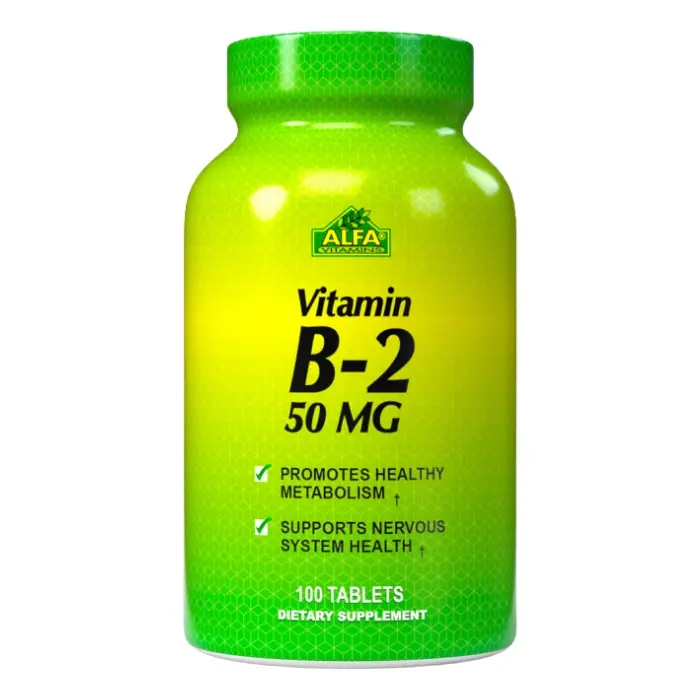 Suplemento Nutricional Alfa Vitamins Vitamin B-2 50mg 100 Tabletas 56-A