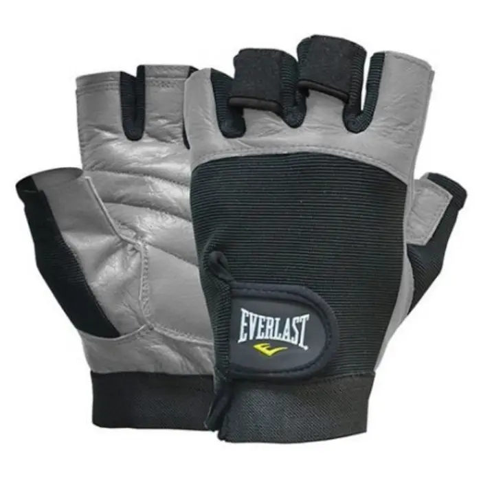 Guantes de Pesas Everlast Authority II Negro con Gris Talla M EVWG7K8A52-M